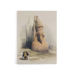 "Artery8 Luxor Temple Ramses II Statue D. Roberts Vintage Canvas Wall Art in Beige - Size: W18"" x H24""" - thumbnail 1