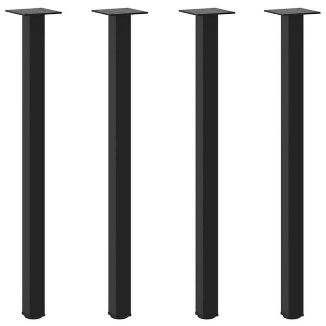 Berkfield Home Coffee Table Legs 4 pcs Black 72-74 cm Steel - image 1