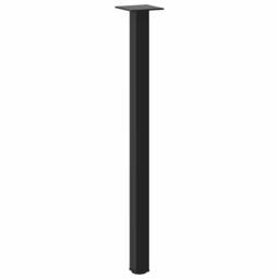 Berkfield Home Coffee Table Legs 4 pcs Black 72-74 cm Steel - thumbnail 4
