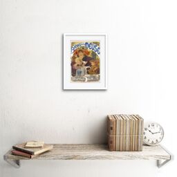 "Artery8 Wall Art Print Beer Of The Meuse Paris France Vintage Artwork Framed 9X7 Inch in White - Size: W7"" x H9""" - thumbnail 2