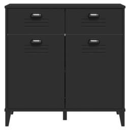 Berkfield Home Sideboard VIKEN Black 80x40x80 cm Engineered Wood - Size: 80 x 40 x 80 cm - thumbnail 6