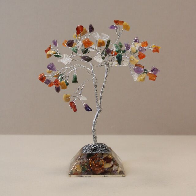 KDMD Gemstone Tree with Organite Base - 80 Stone - Multi - image 1