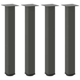 Berkfield Home Coffee Table Legs 4 pcs Anthracite 72-74 cm Steel in Black - thumbnail 2