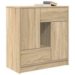 Berkfield Home Sideboard with Drawers & Doors Sonoma Oak 70.5x34x74.5 cm in Brown - thumbnail 4