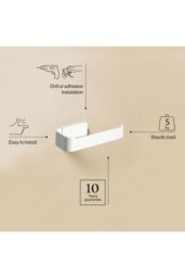 Cosmic Toilet Roll Holder, Chrome, Self-Adhesive option, Nea Collection in Grey - thumbnail 3