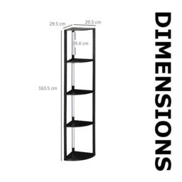 Pirlo Plush Modern Dimmable Floor Lamp For Living Room With 5 Shelves Black - thumbnail 9