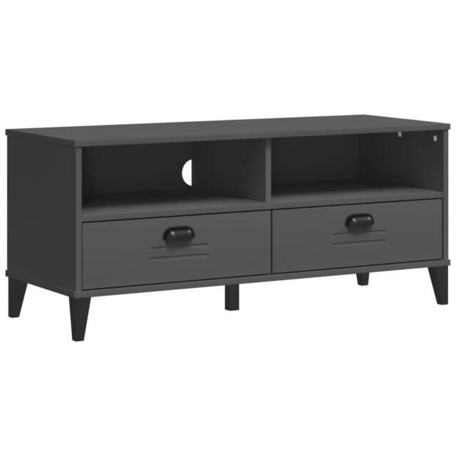 Berkfield Home TV Cabinet VIKEN Anthracite Grey Engineered Wood in Dark Grey - image 1