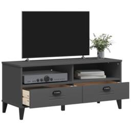 Berkfield Home TV Cabinet VIKEN Anthracite Grey Engineered Wood in Dark Grey - thumbnail 4