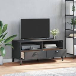 Berkfield Home TV Cabinet VIKEN Anthracite Grey Engineered Wood in Dark Grey - thumbnail 3