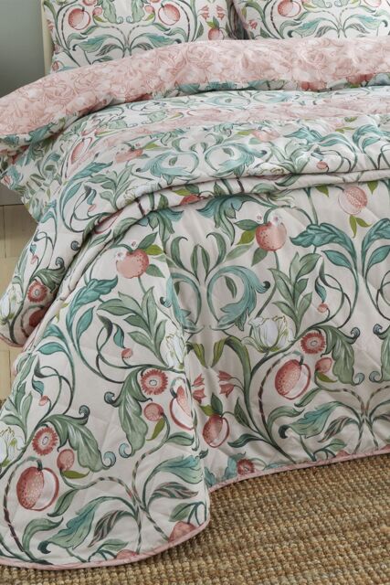 Catherine Lansfield 'Clarence Floral' Bedspread in Natural - image 1