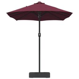 Berkfield Home Modern Garden Parasol Folding Bordeaux red 385 x 209 x 244 cm Fabric in Burgundy - thumbnail 5