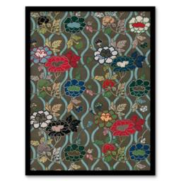 Artery8 G A Audsley Framed Wall Art Print Vintage Japan Floral Pattern - Size: A4 - thumbnail 1