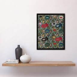 Artery8 G A Audsley Framed Wall Art Print Vintage Japan Floral Pattern - Size: A4 - thumbnail 2
