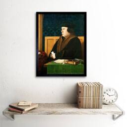 "Artery8 Painting Antique Holbein Junior Thomas Cromwell 12x16"" Framed Art in Brown - Size: W12"" x H16""" - thumbnail 2