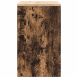 Berkfield Home Garage Storage Cabinet Smoked Oak 60x51x85 cm Solid Wood Pine in Brown - Size: 60 x 51 x 85 cm - thumbnail 7