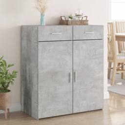 Berkfield Home Sideboard Concrete Grey 80x42.5x93 cm Engineered Wood - thumbnail 2