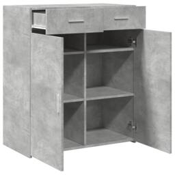 Berkfield Home Sideboard Concrete Grey 80x42.5x93 cm Engineered Wood - thumbnail 7