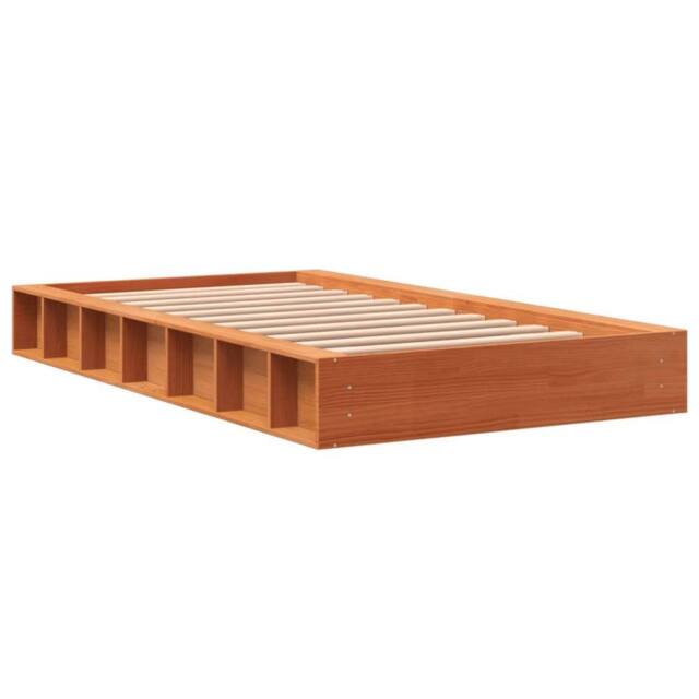 Berkfield Home Beautiful Bed Frame without Mattress Wax Brown 90x190 cm Single S - image 1