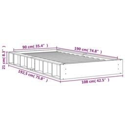 Berkfield Home Beautiful Bed Frame without Mattress Wax Brown 90x190 cm Single S - thumbnail 9