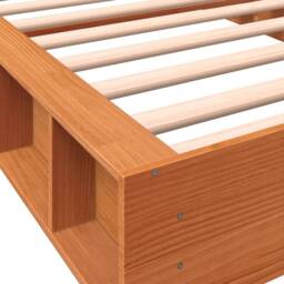 Berkfield Home Beautiful Bed Frame without Mattress Wax Brown 90x190 cm Single S - thumbnail 7