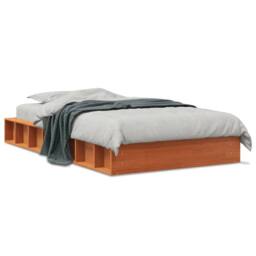 Berkfield Home Beautiful Bed Frame without Mattress Wax Brown 90x190 cm Single S - thumbnail 3