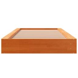 Berkfield Home Beautiful Bed Frame without Mattress Wax Brown 90x190 cm Single S - thumbnail 4