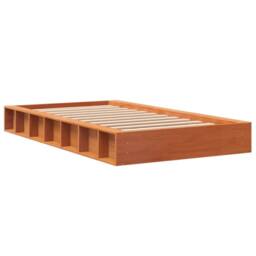 Berkfield Home Beautiful Bed Frame without Mattress Wax Brown 90x190 cm Single S - thumbnail 6