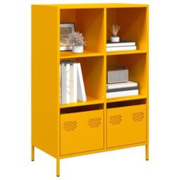 Berkfield Home Highboard¬†Mustard Yellow 68x39x103.5 cm Steel in Mustard