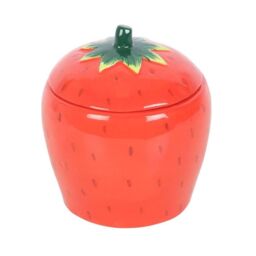 Something Different Tutti Frutti Strawberry Candle Jar in Red