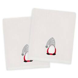 Allure Bath Fashions Luxury Gonk Christmas Hand Towels - 100% Cotton Festive Tea Towels in Grey - thumbnail 1