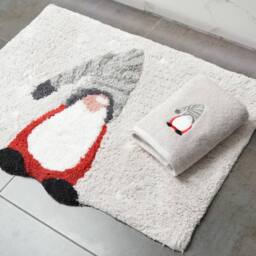 Allure Bath Fashions Luxury Gonk Christmas Hand Towels - 100% Cotton Festive Tea Towels in Grey - thumbnail 2