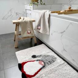 Allure Bath Fashions Luxury Gonk Christmas Hand Towels - 100% Cotton Festive Tea Towels in Grey - thumbnail 3