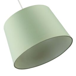 Happy Homewares Modern Cotton Fabric 12inch Drum Lampshade with White Cotton Inner in Olive - Size: 12 inches - thumbnail 5