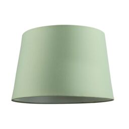 Happy Homewares Modern Cotton Fabric 12inch Drum Lampshade with White Cotton Inner in Olive - Size: 12 inches - thumbnail 1
