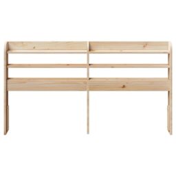 Berkfield Home Headboard with Shelves 135 cm Solid Wood Pine in Brown - thumbnail 3