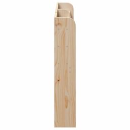 Berkfield Home Headboard with Shelves 135 cm Solid Wood Pine in Brown - thumbnail 4