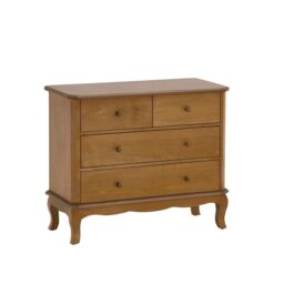 Melody Maison 4 Drawer Dark Wood Chest Of Drawers - Ashwell Range in Brown