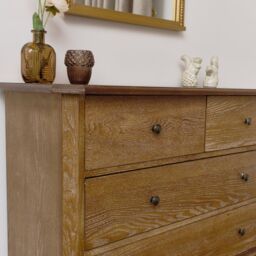 Melody Maison 4 Drawer Dark Wood Chest Of Drawers - Ashwell Range in Brown - thumbnail 6