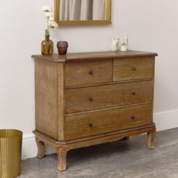 Melody Maison 4 Drawer Dark Wood Chest Of Drawers - Ashwell Range in Brown - thumbnail 4