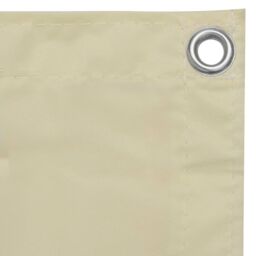 Berkfield Home Balcony Screen Cream 120x400 cm Oxford Fabric in Beige - thumbnail 3