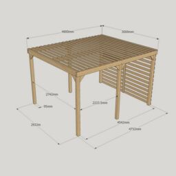 Rutland County Garden Furniture Ltd Shade Pergola - Wood - L300 x W480 x H270 cm - Rustic Brown - thumbnail 5