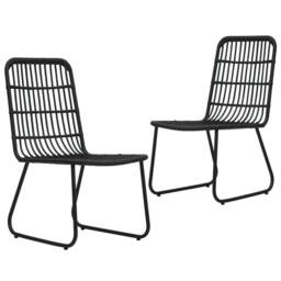 Berkfield Home Sturdy 3 Piece Outdoor Dining Set Poly Rattan & Glass in Black
