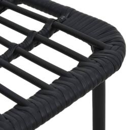 Berkfield Home Sturdy 3 Piece Outdoor Dining Set Poly Rattan & Glass in Black - thumbnail 9