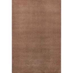 THE RUGS Uni Colours Modern Plain Rug Short Pile Polypropylene Area Rug in Brown - Size: 133 cm x 195 cm