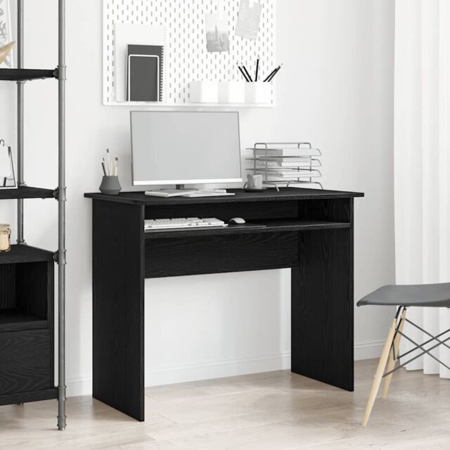 Berkfield Home Desk Black Oak 90x50x74 cm Engineered Wood - Size: 90 x 50 x 74 cm - image 1