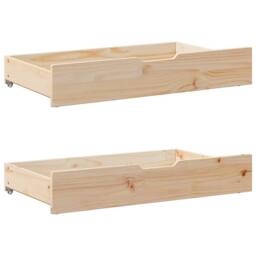 Berkfield Home Bed Frame with Drawers without Mattress 140x190 cm in Natural - thumbnail 6
