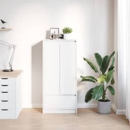 Berkfield Home Durable Cabinet with Drawer White 55.5x34x119.5 cm Engineered Wood - thumbnail 1