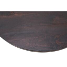 IH Design Natural Solid Dark Mango Wood Round Dining Table in Dark Brown - thumbnail 4