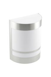 CGC Lighting 'Kala' Stainless Steel Curved Outdoor Wall Light in Metallic Silver - thumbnail 2