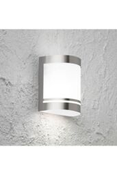 CGC Lighting 'Kala' Stainless Steel Curved Outdoor Wall Light in Metallic Silver - thumbnail 3